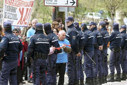 Portesta de preferentistas en Mondariz 