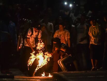 Protesta contra la campa&ntilde;a de Timochenko, el mi&eacute;rcols en la ciudad de Yumbo. 