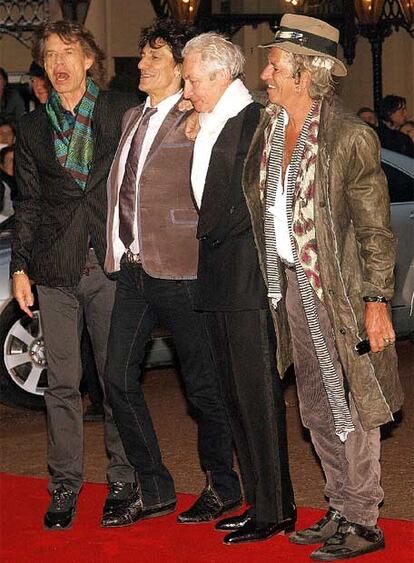 De izquierda a derecha, Mick Jagger, Ronnie Wood, Charlie Watts y Keith Richards, en abril pasado en Londres.