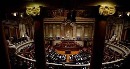 Vista del interior del Parlamento de Portugal, el 4 de noviembre de 2016.