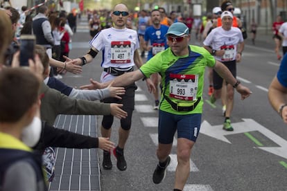 Participantes en la anterior edición del maratón de Madrid.