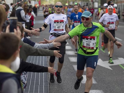 Participantes en la anterior edición del maratón de Madrid.