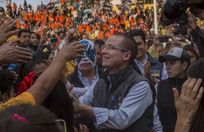 Ricardo Anaya, en un mitin en el Estado de México.