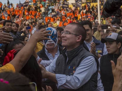 Ricardo Anaya, en un mitin en el Estado de México.