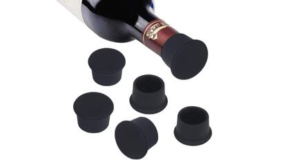 Tapones de vino fabricados en silicona resistente y vendidos en pack ahorro