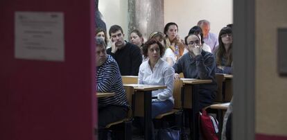 Oposiciones al cuerpo de administraciones del Estado celebradas en Madrid.