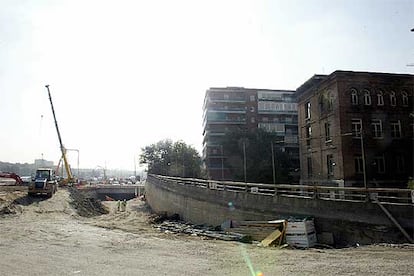 Estado de las obras en el colegio público Concepción Arenal, en Carabanchel.