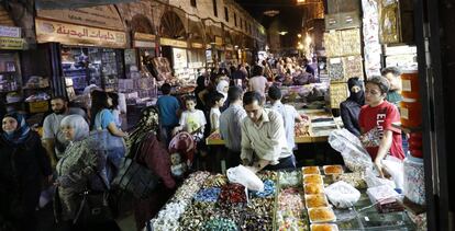 Imagen de un mercado de Damasco, este pasado lunes.