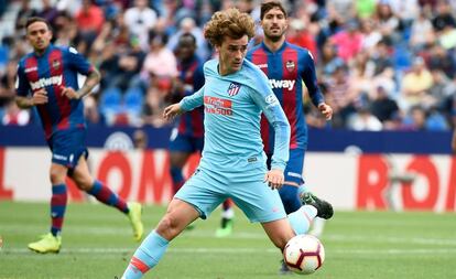 Griezmann, contra el Levante la pasada temporada.