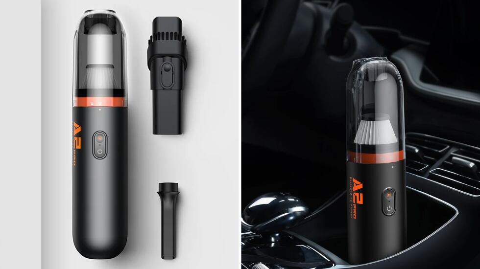 Mini aspirador inalámbrico para el coche y la casa.