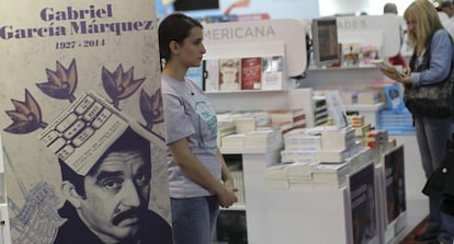 Uno de los stand que recuerdan a Garc&iacute;a M&aacute;rquez.