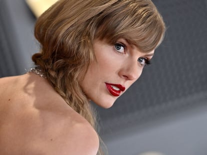 LOS ANGELES, CALIFORNIA - FEBRUARY 04: (FOR EDITORIAL USE ONLY) Taylor Swift attends the 66th GRAMMY Awards at Crypto.com Arena on February 04, 2024 in Los Angeles, California. (Photo by Axelle/Bauer-Griffin/FilmMagic)
