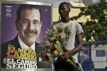 Un cartel de Danilo Medina, en Santo Domingo.