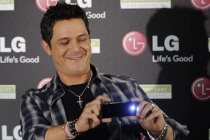 Alejandro Sanz, en la presentación de su nueva gira