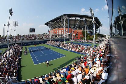 Vista general de la pista cinco del US Open.