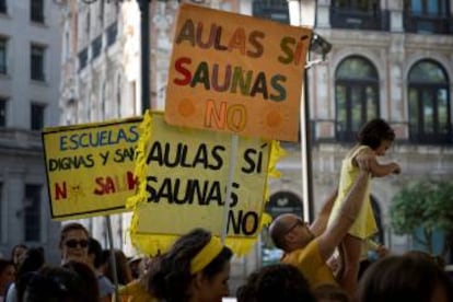 Manifestación en Sevilla de las Escuelas de Calor este domingo.