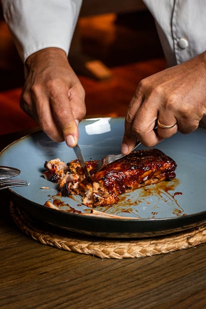 Costillas en bossam al estilo thai de Casa Natalia.