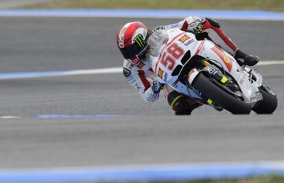 Simoncelli, durante los entrenamientos.