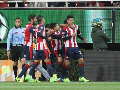 El festejo de los jugadores 'rojiblancos'