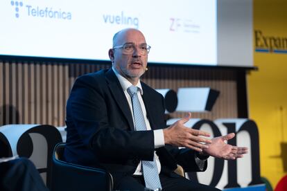 Emilio Gayo, durante su intrvención, este lunes, en las jornadas organizadas por Expansión, en Barcelona.