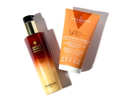 Honey Bond Treatment, de la línea Abeille Royale de GUERLAIN, o Repair Hair Balm de VALQUER.