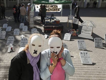 Protesta contra la violencia machista.