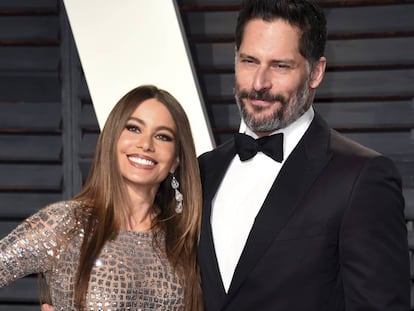 Sofia Vergara y su marido, Joe Manganiello, en la fiesta de los Oscar de la revista &#039;Vanity Fair&#039; en 2017. 