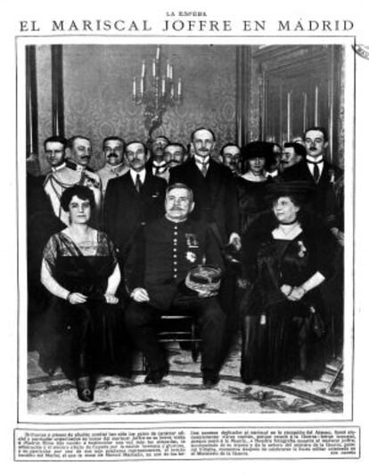 Antes de viajar a Barcelona, el mariscal Joffre visitó Madrid en la primavera de 1920