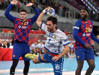 Ian Tarrafeta, del Granollers, en el partido contra el Barcelona.