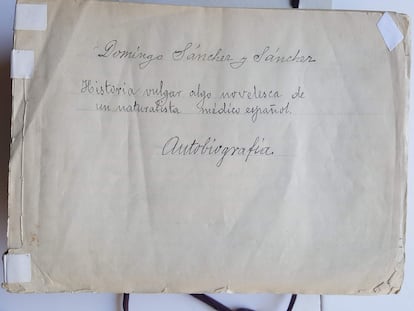 Primera página de las memorias manuscritas de Domingo Sánchez.