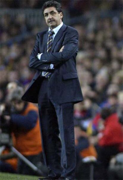 Mariano García Remón, en el Camp Nou, con el Madrid perdiendo por 3-0 ante el Barça.