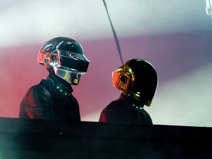 Daft Punk actuando en Brisbane, Australia en 2007