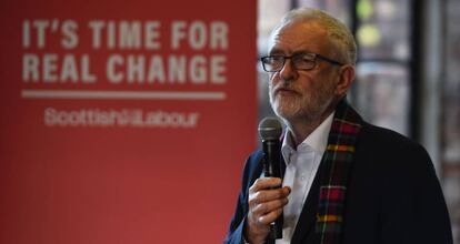 El líder del Partido Laborista, Jeremy Corbyn, durante un acto de campaña.