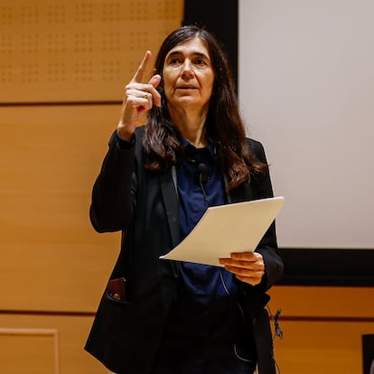 Dvd 1250 (21-01-25). Rueda de prensa de la directora del CNIO, María Blasco, este martes en la sede.