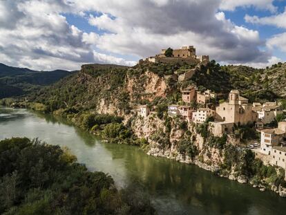 El río Ebro a su paso por Miravet, el pasado verano.