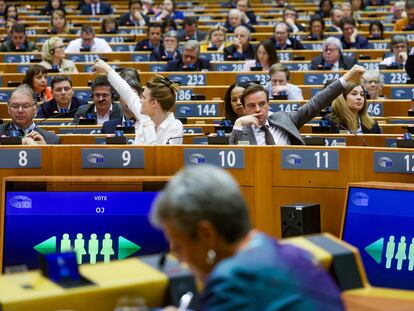 Sesión plenaria del Parlamento Europeo para votar el nuevo Pacto de Migración y Asilo, este miércoles en Bruselas.