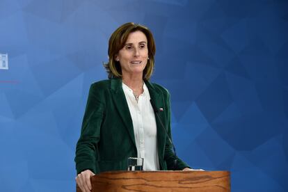 Marcela Cubillos al ser nombrada ministra de Educación durante el gobierno de Sebastián Piñera, el 9 de agosto de 2018, en Santiago de Chile.