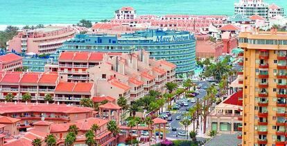 Zona turística al sur de Tenerife.