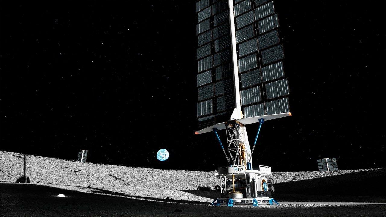 Prototipo de reactor nuclear lunar diseñado por la empresa Lockheed Martin, contratista de NASA.