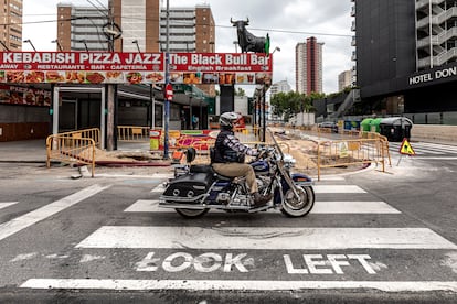 Zona del Raco de L´oix, en Benidorm, ahora sin turistas ingleses.



