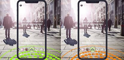 Filtro AR de distancia social para el Covid-19.