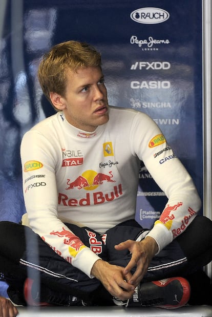 Sebastian Vettel, durante un descanso en Montecarlo.