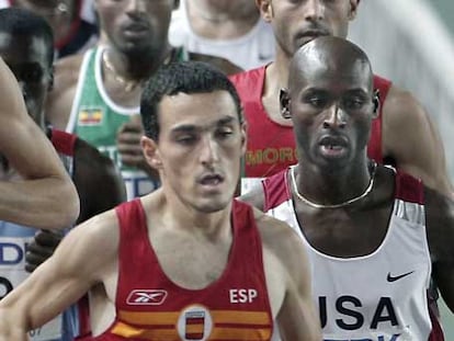 Jesús España y Bernard Lagat, al frente.