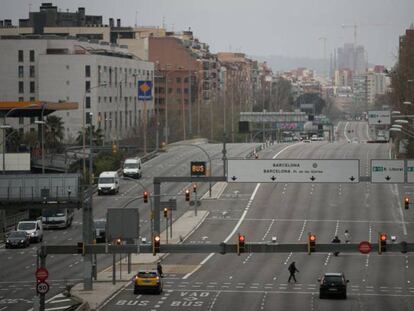 Entrada a Barcelona per l'Avinguda Meridiana.