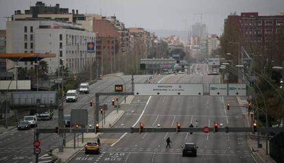 Entrada a Barcelona per l'Avinguda Meridiana.