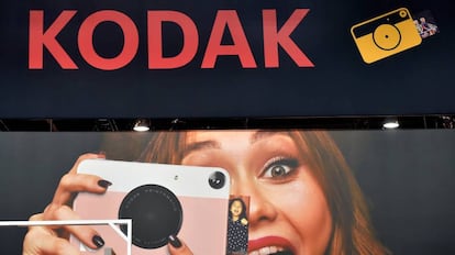 Expositor de Kodak en la feria tecnol&oacute;gica en Las Vegas