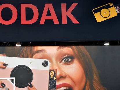 Expositor de Kodak en la feria tecnol&oacute;gica en Las Vegas