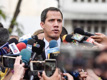 Guaidó este miércoles en Caracas.