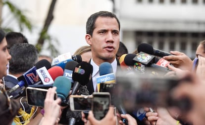 Guaidó este miércoles en Caracas.