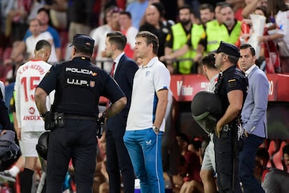 Julen Lopetegui, a la conclusión del partido en Nervión y tras la derrota de su equipo ante el Atlético.